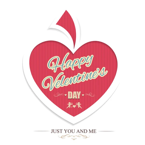 Valentines day card with heart — Stock Vector