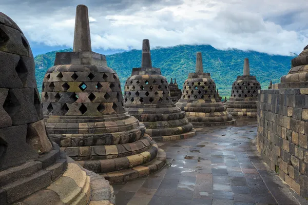 Храм Буддистов Боробудур Джокьякарта. Ява, Индонезия — стоковое фото