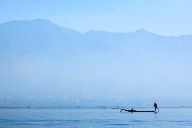 Balıkçılar Inle Gölü at sunrise, shan devlet, myanmar 