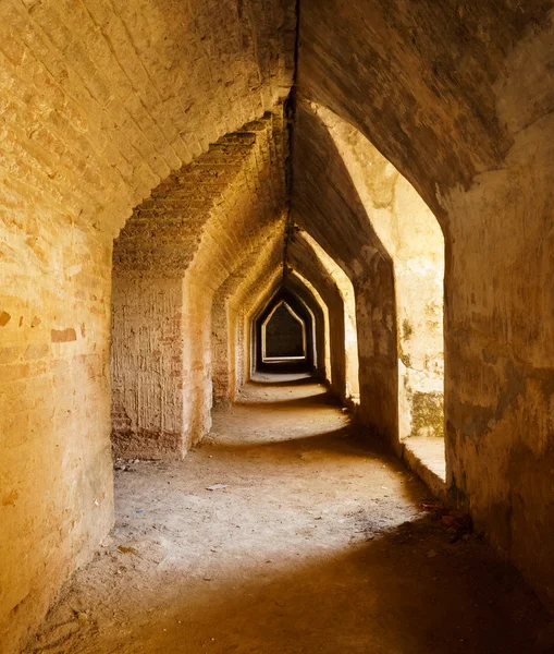 Old  tunnel in castle, Mandalay, Myanmar — Stock Photo, Image