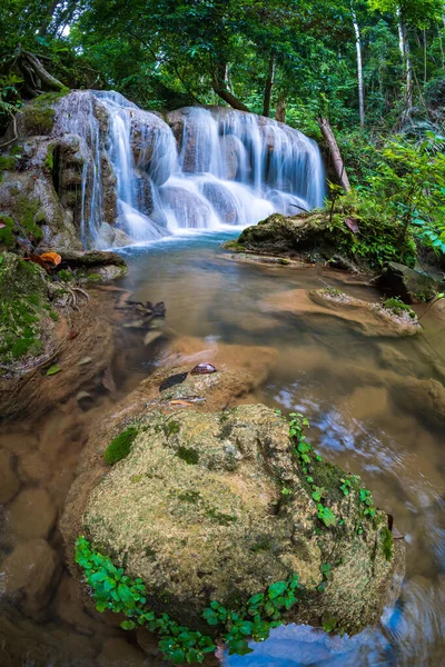 Cascada Bosque Profundo Nakhon Thammarat Tailandia —  Fotos de Stock