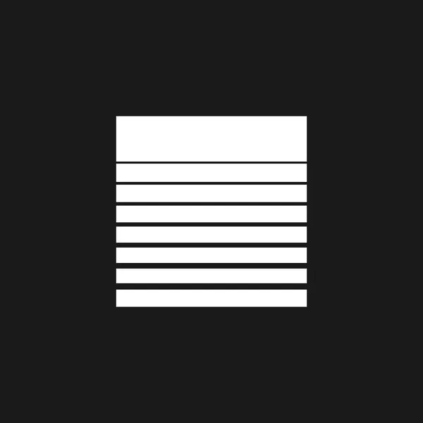 Retrowave randig fyrkant 1980-talet stil. Synthwave svart och vit rektangel form, retrowave designelement. Square platt geometri för affisch, omslag, merch i vaporwave stil. — Stock vektor