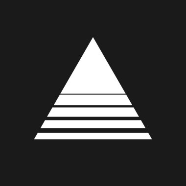 1980 'lerdeki gibi geridalga çizgili üçgen. Sentetik dalga siyah ve beyaz üçgen şekli, ters dalga geometri tasarım elementi poster, kapak, buhar dalgası tarzı mal.