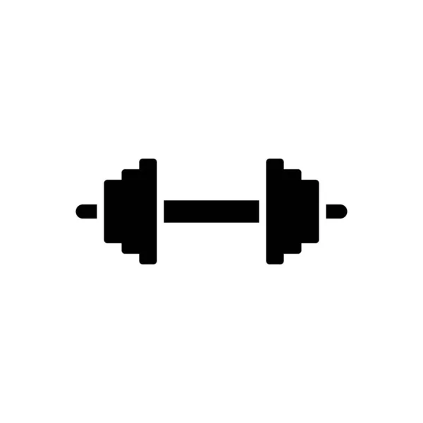 Obrázek Vektoru Ikony Činky Tělocvična Sportovní Fitness Vybavení Piktogram Bílém — Stockový vektor