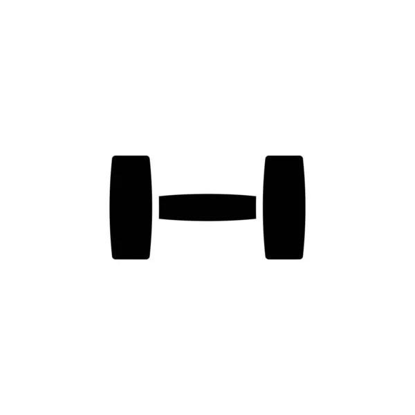 Hantelsymbol-Vektor-Illustration. Gym-Sport-Fitnessgeräte Piktogramm-Symbol auf weiß — Stockvektor