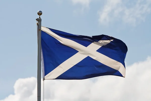 Scotland flag on flagpole — Stock Photo, Image