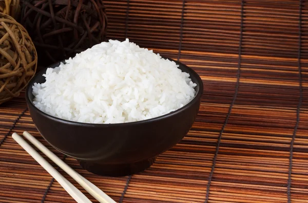 Skål kokt ris — Stockfoto