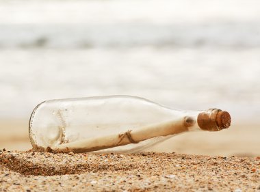 Message in a bottle clipart