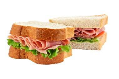 ekmek dilimlenmiş jambon salata sandviç