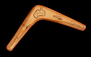 Aboriginal boomerang isolated clipart
