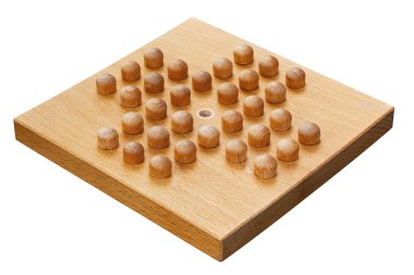 ahşap peg solitaire kurulu veya brainvita
