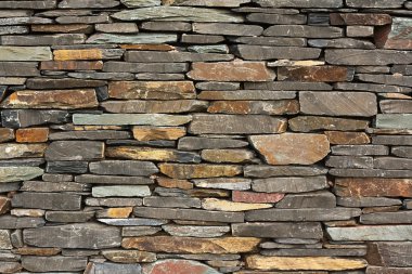 new build flush dry stone wall clipart