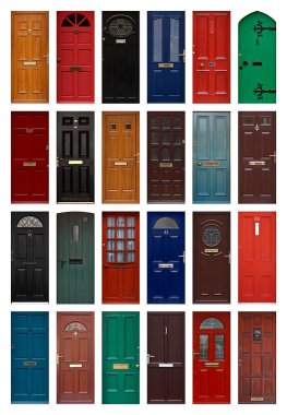 isolated front doors clipart