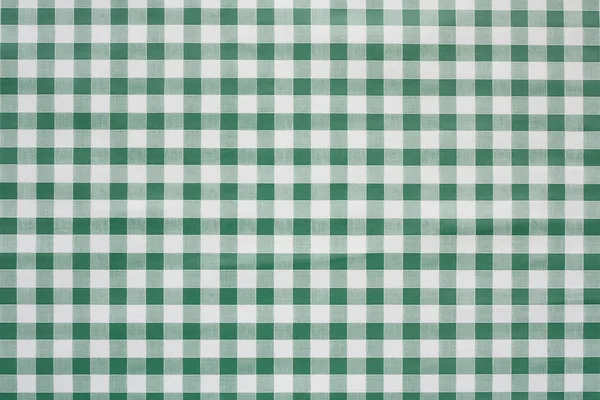 Verde Gingham toalha de mesa fundo — Fotografia de Stock