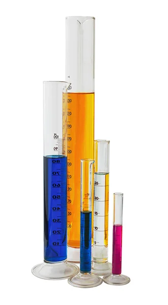 Measuring Graduated cylinders — Stock Photo, Image