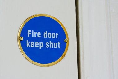 fire door keep shut sign clipart