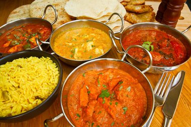 indian cuisine buffet clipart