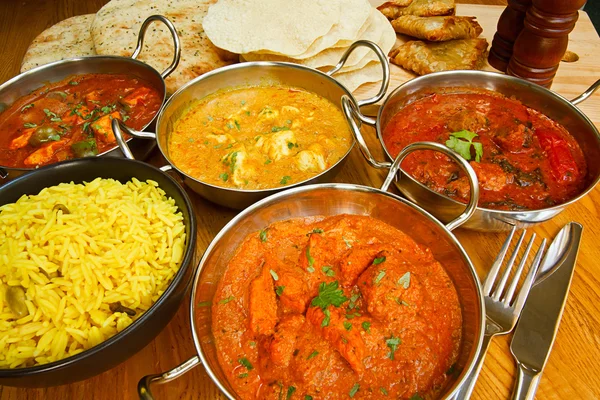 Indian cuisine buffet — Stock Photo, Image