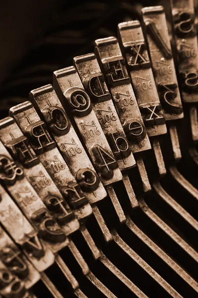 Traditional typewriter letterpress arms — Stock Photo, Image