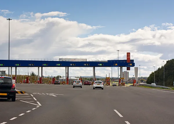 Puerta de peaje de la carretera europea — Foto de Stock