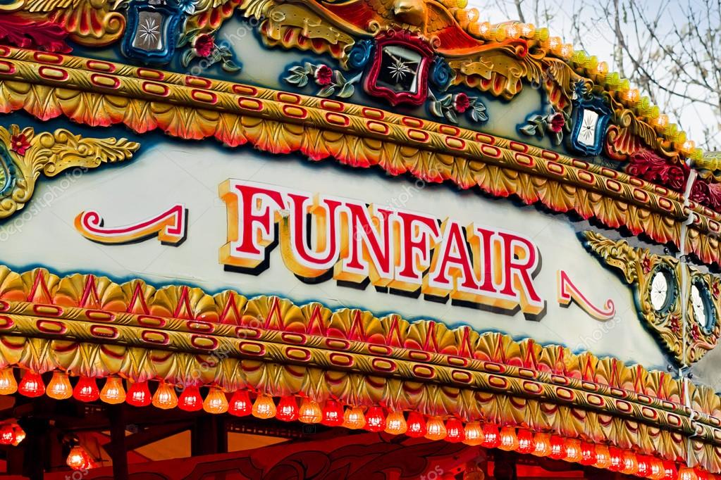 Pictures fun fairs Fun fair sign — Stock Photo © Stocksolutions