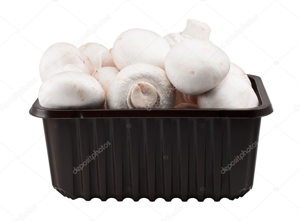 Punnet of Button Mushrooms