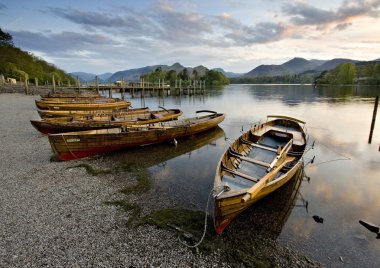 Boats on Derwent Water clipart