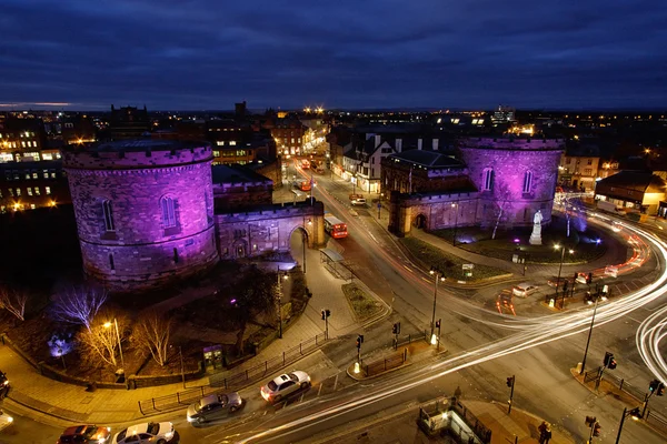 Carlisle wirbt in der Abenddämmerung — Stockfoto