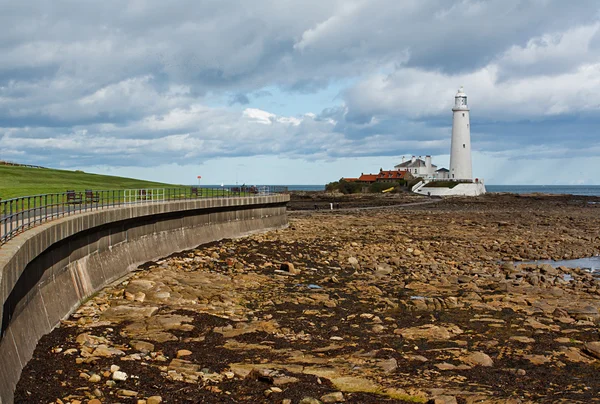 St marys lighthouse on the North East Coast — Stock Photo, Image