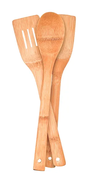 Juego de utensilios de cocina de madera — Foto de Stock