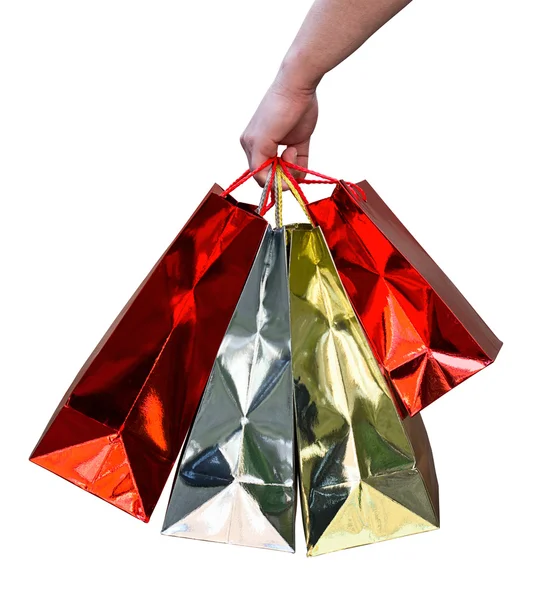 Un puñado de bolsas de compras brillantes — Foto de Stock