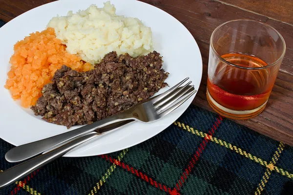 Haggis neeps i tatties — Zdjęcie stockowe