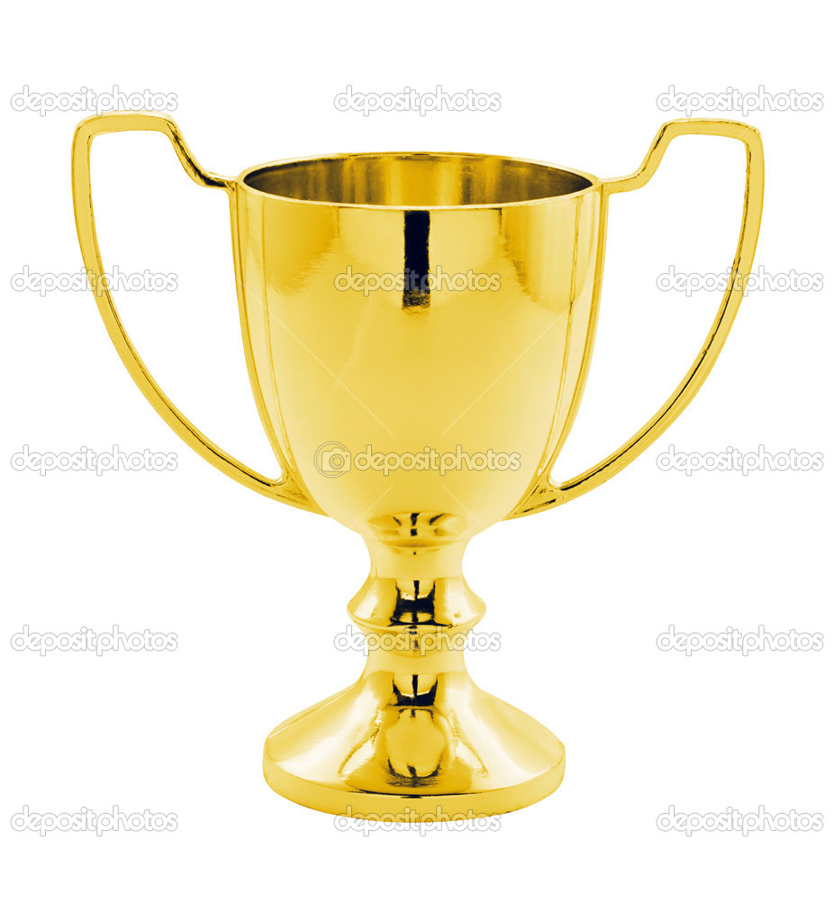 Gold Winners trophy isolated