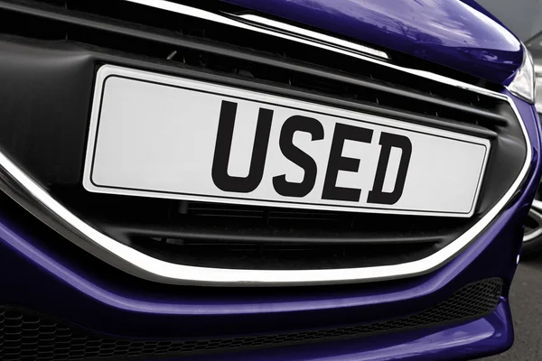 Used car Number plate — Stock Photo, Image