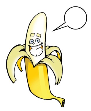 neşeli çizgi film muz