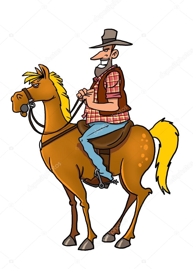 cowboy rider on the horse