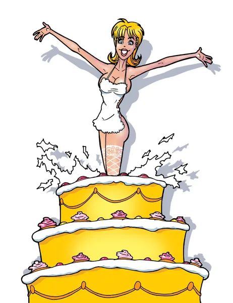 funny strip girl from cake