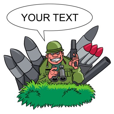 Crazy karikatür asker