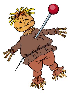 Voodoo doll with pin. clipart
