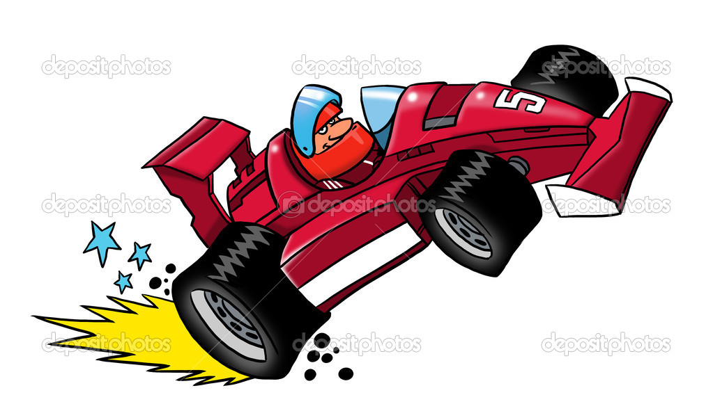 Fórmula 1 - desenho de carro - corridas de carros - ilustração
