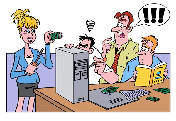 Akıllı sarışın servis takımı