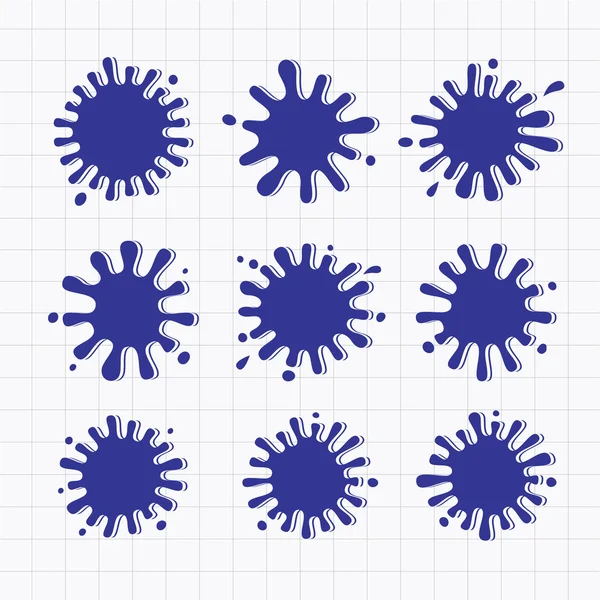 墨水的污点。矢量插画. — 图库矢量图片