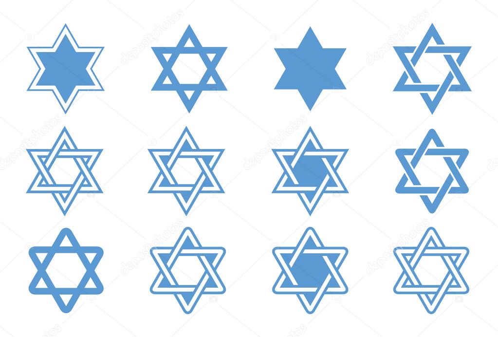 Star of David. Vector illustration.