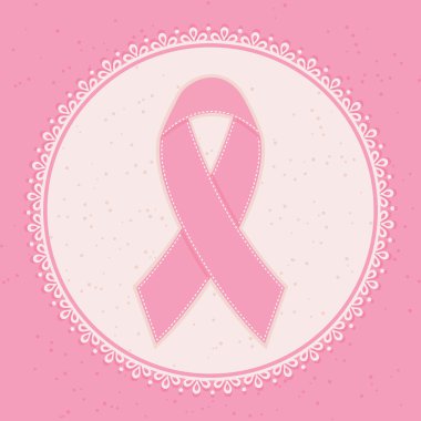 Breast Cancer Awareness Ribbon. Vector illustration. clipart