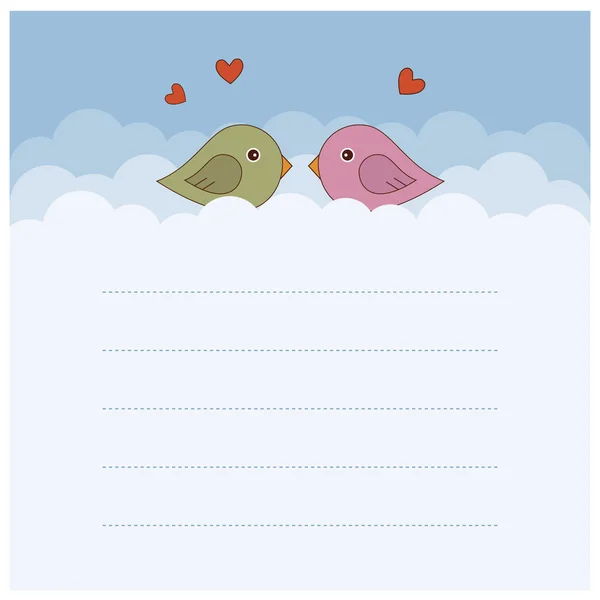 Due piccioni. Illustrazione vettoriale . — Vettoriale Stock