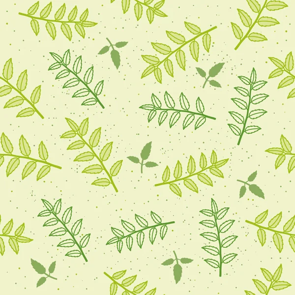 Vector seamless pattern background with leaves — Stock Vector