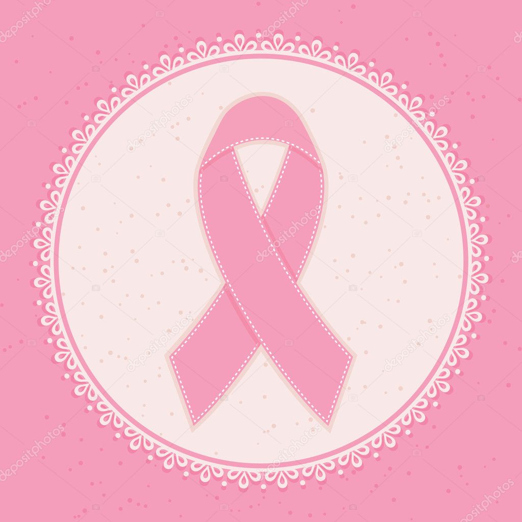 Breast Cancer Awareness Ribbon. Vector illustration.