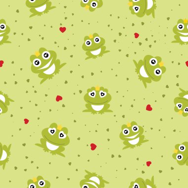 Kurbağa Prens sorunsuz geçmiş. vektör çizim.