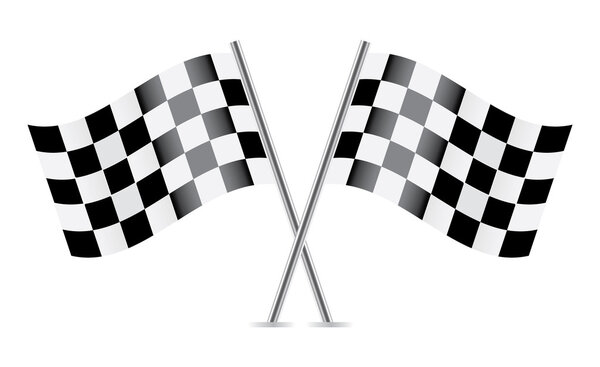 Checkered Flags (racing flags). Vector illustration.