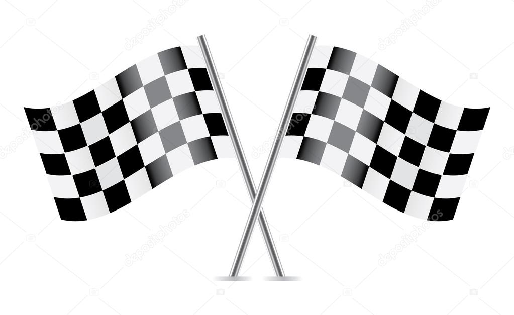 Checkered Flags (racing flags). Vector illustration.